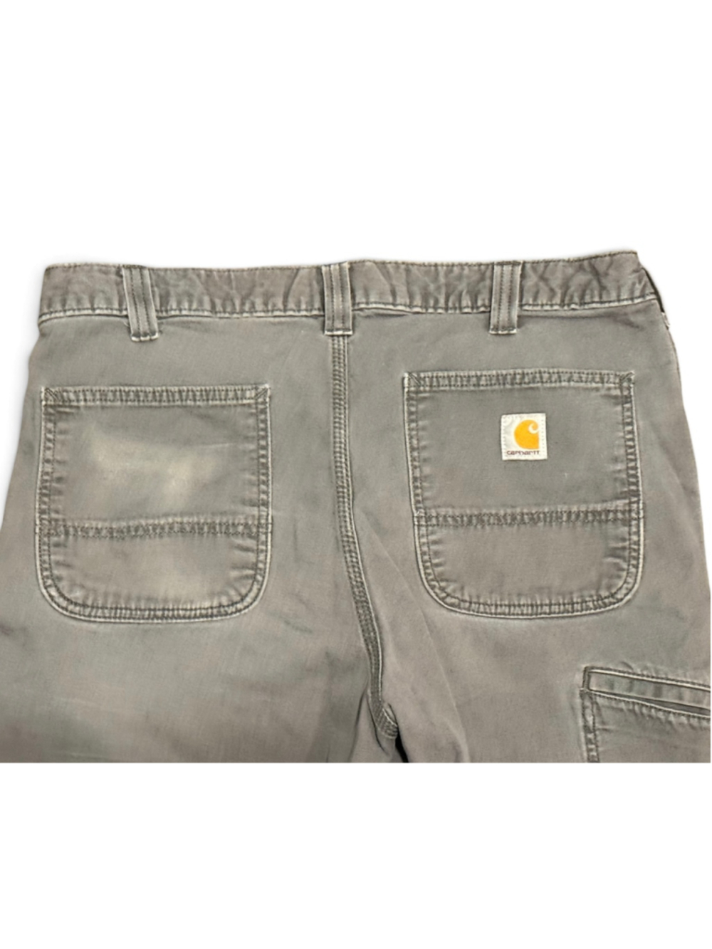 Carhartt 102291-039 Mens 36x30 Relaxed Fit Gray Canvas Work Carpenter Pants - Picture 4 of 5